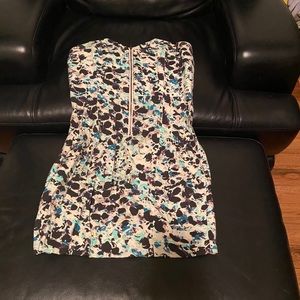 Strapless multicolor dress